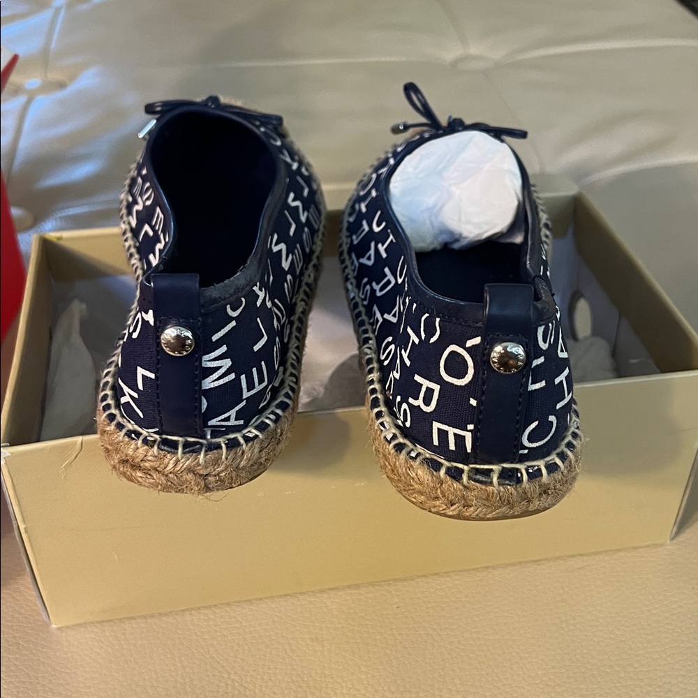 Michael Kors Navy Logo Espadrilles - Picture 8 of 9